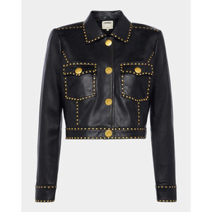L'Agence Winsome Studded Leather Jacket US 6